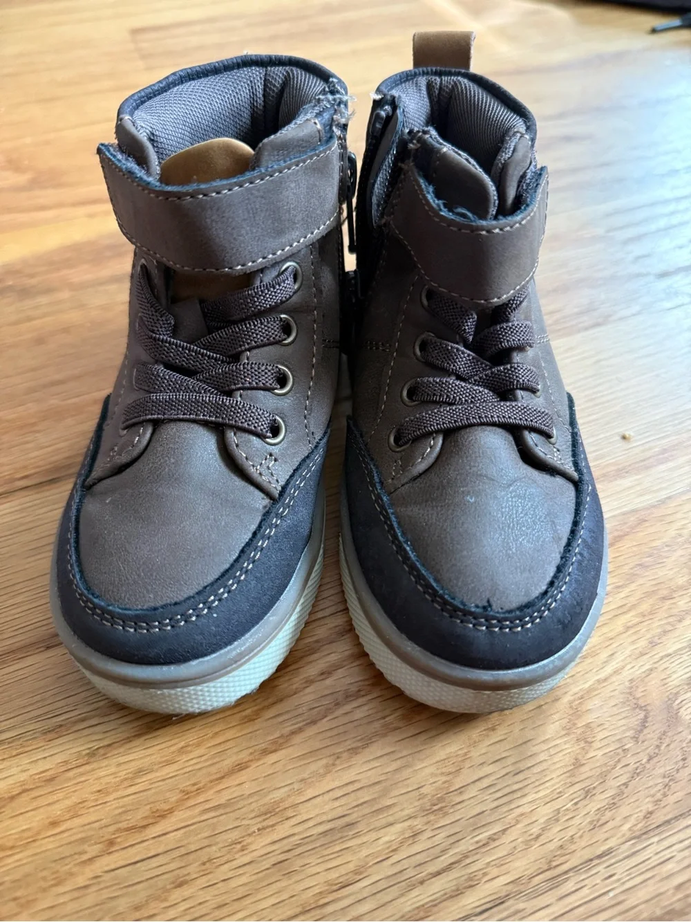 Kids Brown High Top Shoes